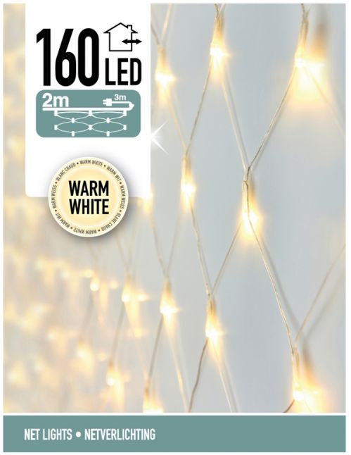 Netverlichting 160 LED's 200 x 100 cm warm wit