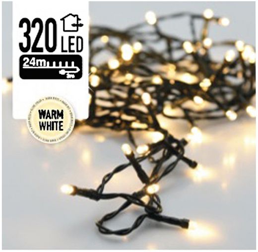 Kerstverlichting 320 LED's 24 meter warm wit