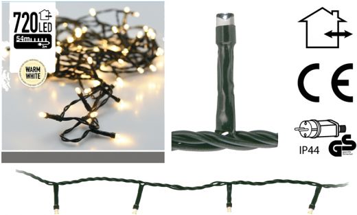 Kerstverlichting 720 LED's 54 meter warm wit